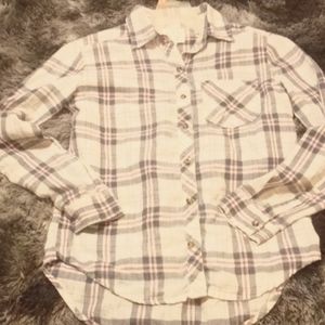 Flannel shirt plaid red and blue